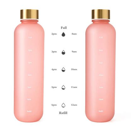 1L Water Bottle With Time Marker